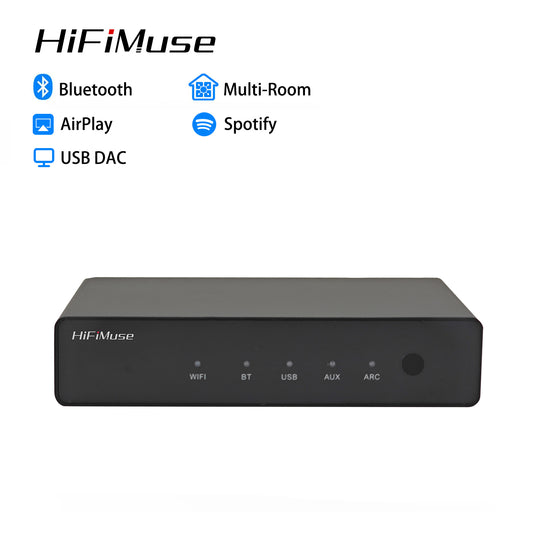 HiFiMuse R20 Wireless Bluetooth Audio Receiver Playback Over Space Multi-Room Available