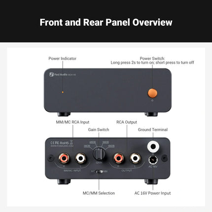 Fosi Audio Box X5 Phono Preamplifier