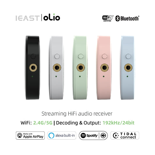 IEAST Olio AirPlay2 wireless wifi bluetooth audio receiver player Qplay music box Alexa, Siri,Google ,Assistant,AmazonMusic, Tidal