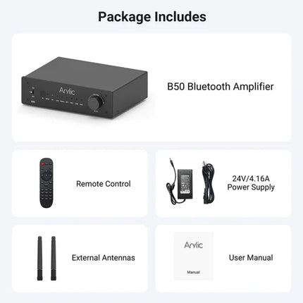 Arylic B50 Bluetooth Stereo Amplifier With Audio Transmitter