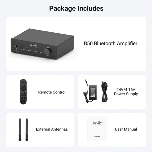 Arylic B50 Bluetooth Stereo Amplifier With Audio Transmitter